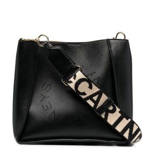 Perforated Logo Mini Faux Leather Crossbody Bag